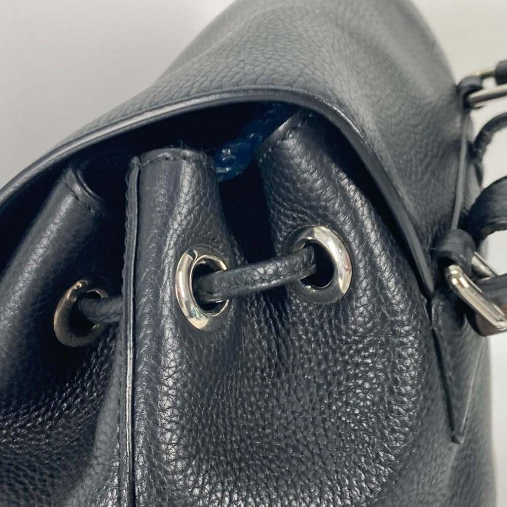 GUCCI Black Leather Bamboo Backpack - Picture 6 of 16